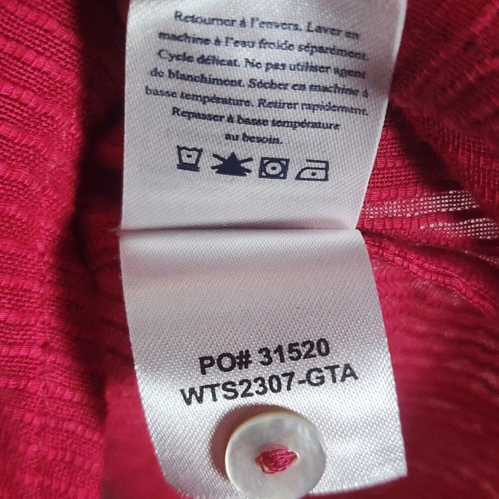 Faherty Shirt Womens Small Pink Sleeveless Button Front Organic Cotton Top - Picture 5 of 8